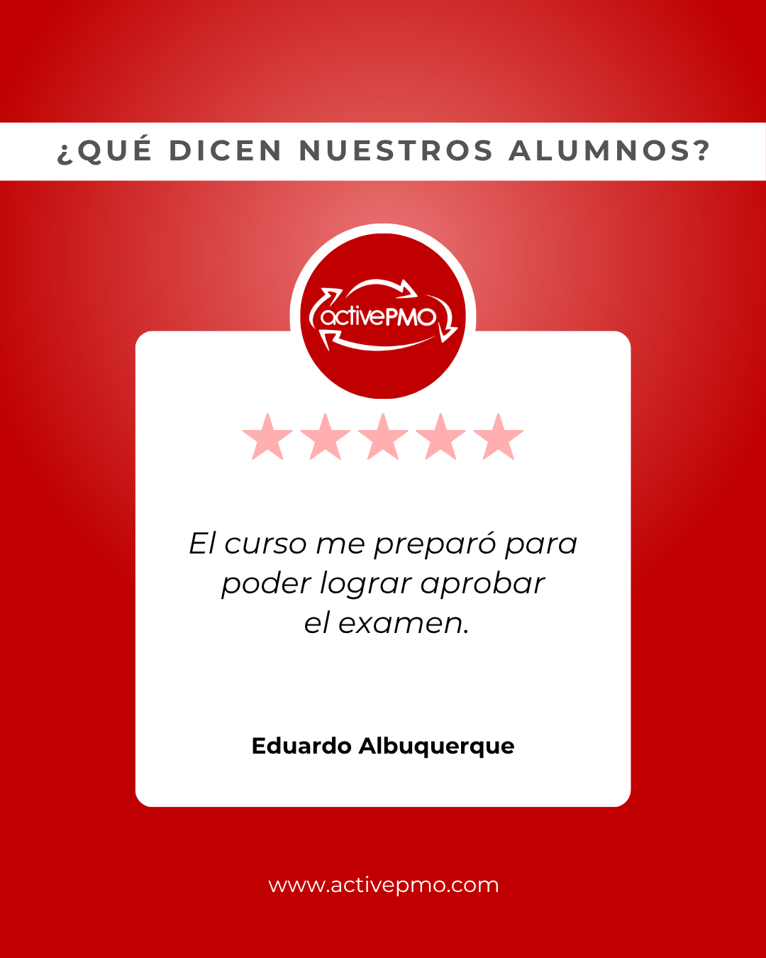 testimonio alumnos activepmo active pmo capacitacion curso taller direccion de proyectos pmp