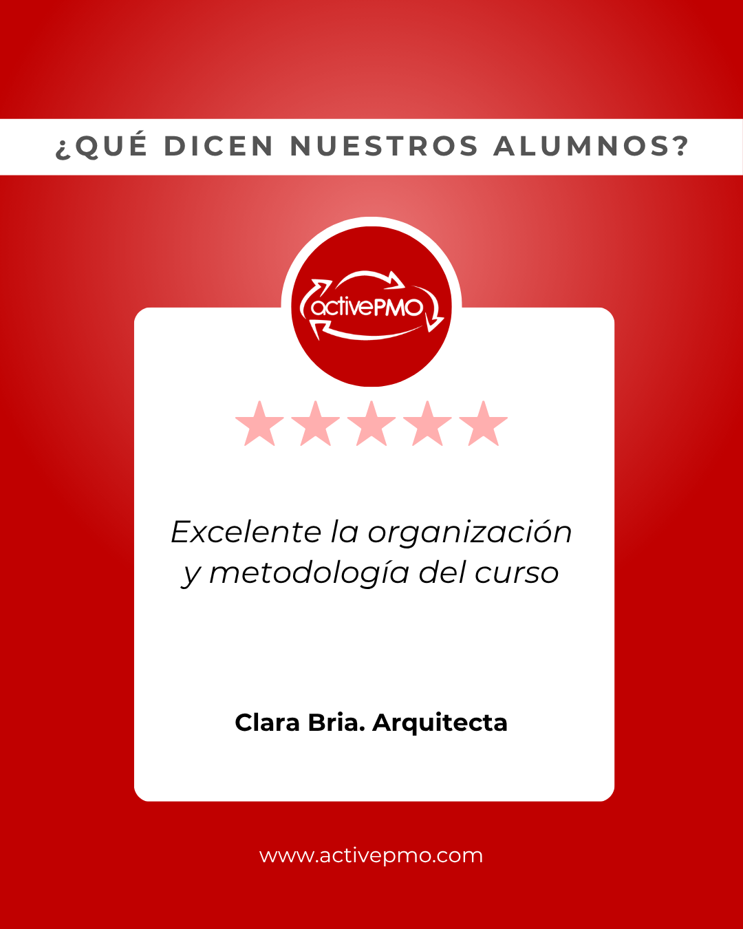 testimonio alumnos activepmo active pmo capacitacion curso taller direccion de proyectos pmp